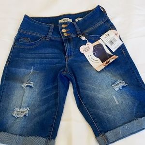 Midrise bermuda shorts